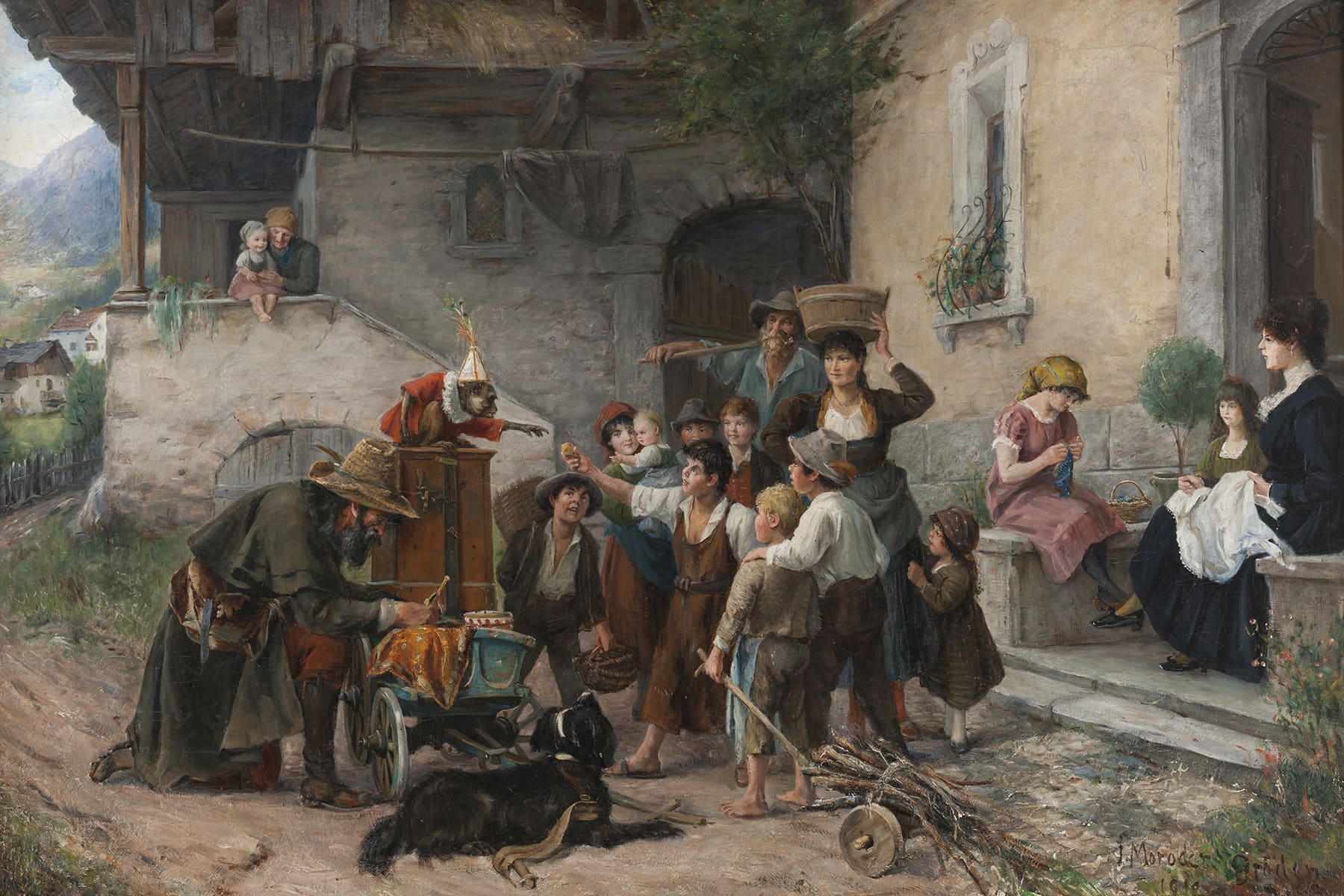 Der Leiermann, Josef Moroder Lusenberg, 1912 