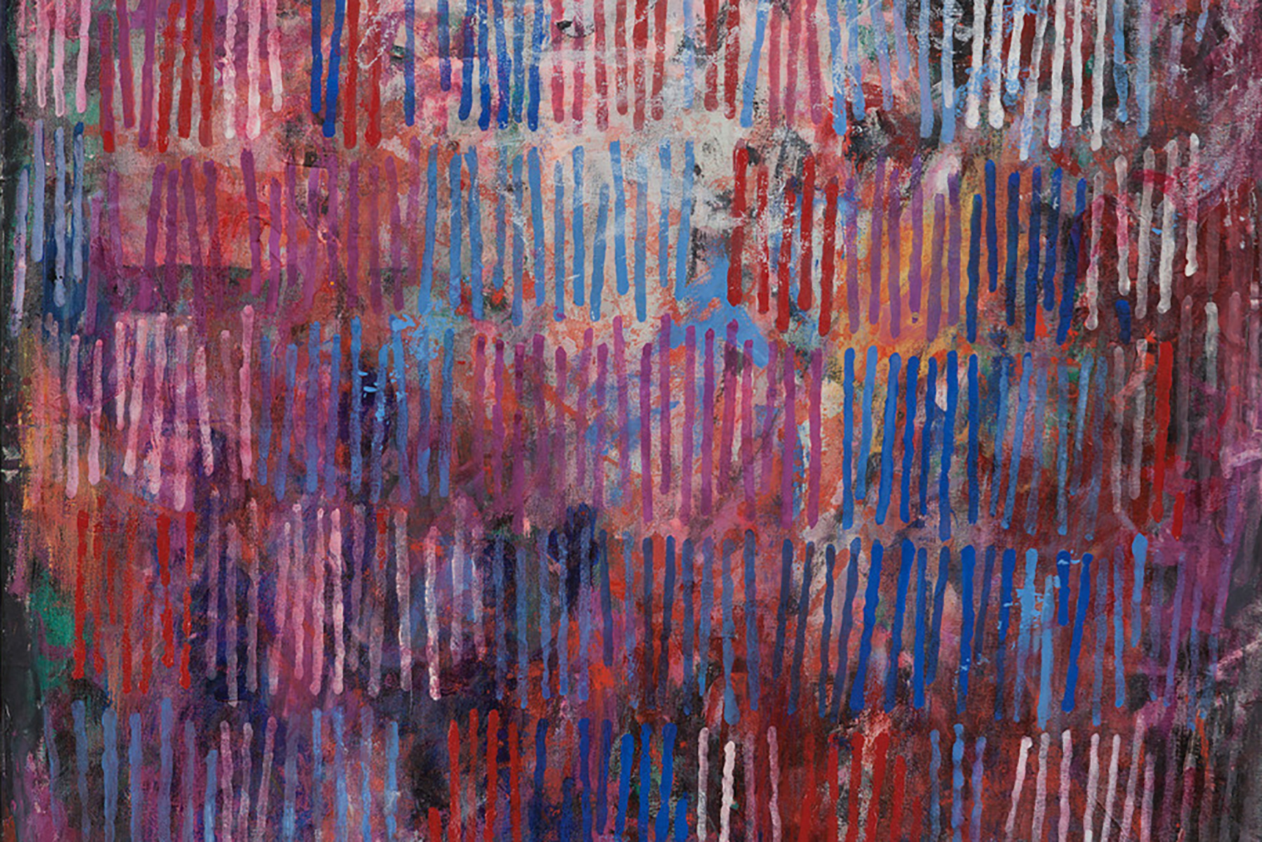 Detail des Gemäldes “Absolute Schrift” von Mili Schmalzl, 1990