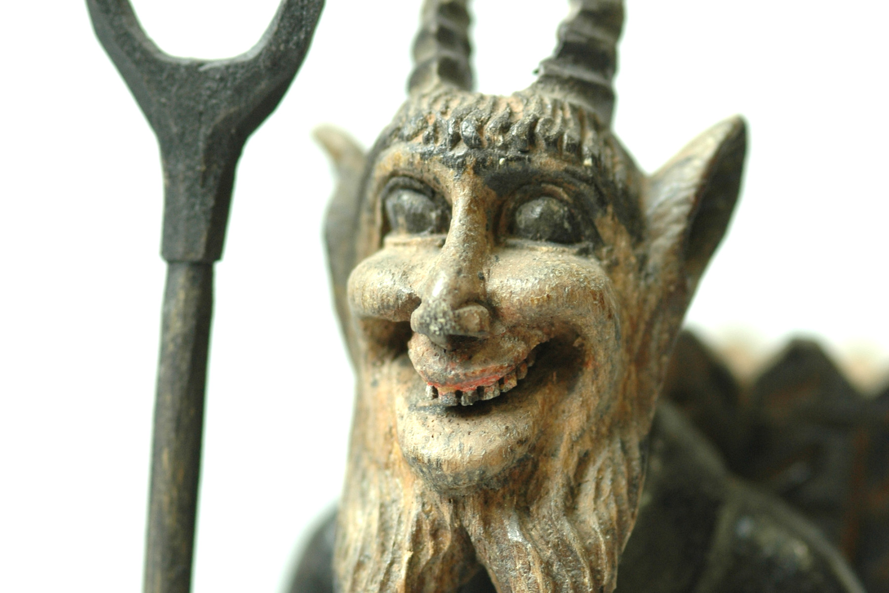 Das listige Gesicht der Krampusfigur