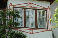 Inschrift Anno Domini 1922 am Erker von Doss dl Preve