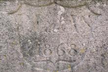 Eingravierte Jahreszahl 1868