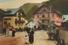 Hotel Adler und Hotel Post um 1900