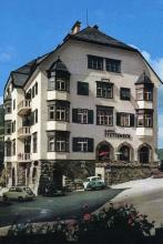 Hotel Stetteneck vor dem Ausbau, mit Metzgerei im Erdgeschoss