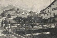 Gasthaus Engel nach der Eröffnung der neuen Grödner Talstraße, um 1880